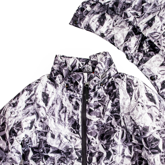 Molo Hildegarde Silver Foil Kids Girls Puffer Jacket + Hood | EU 128 (US 8) - Picture 6 of 9